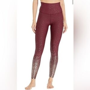 Beyond Yoga Alloy Ombre High Waisted Leggings Burgundy Maroon Size S